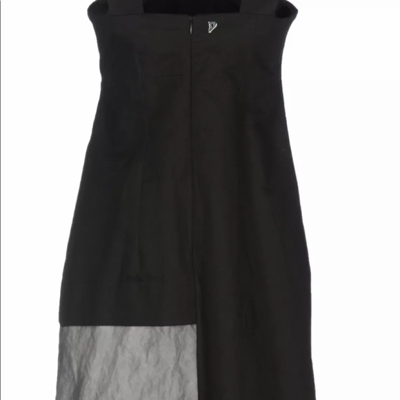 Dondup Dress Asymmetrical Black Grey Size S - Picture 2 of 6